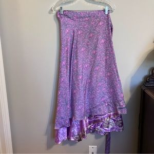 Darn Good Yarn Sari wrap skirt XL (sizes 14-20)